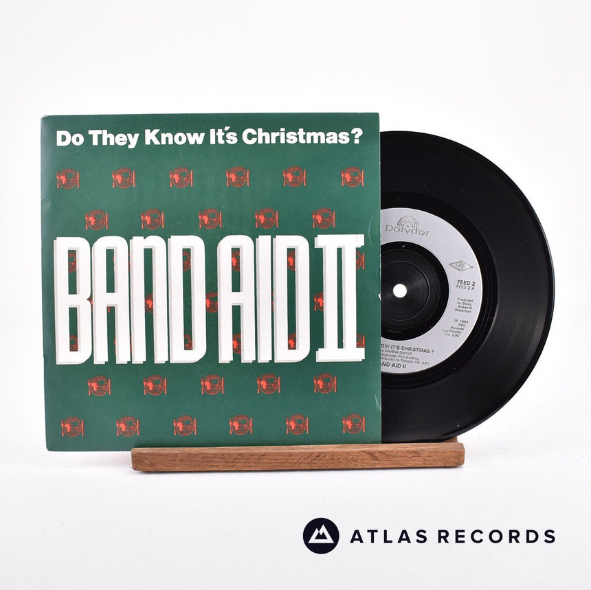 Band Aid II Do They Know It's Christmas? 7" Vinyl Record - Front Cover & Record