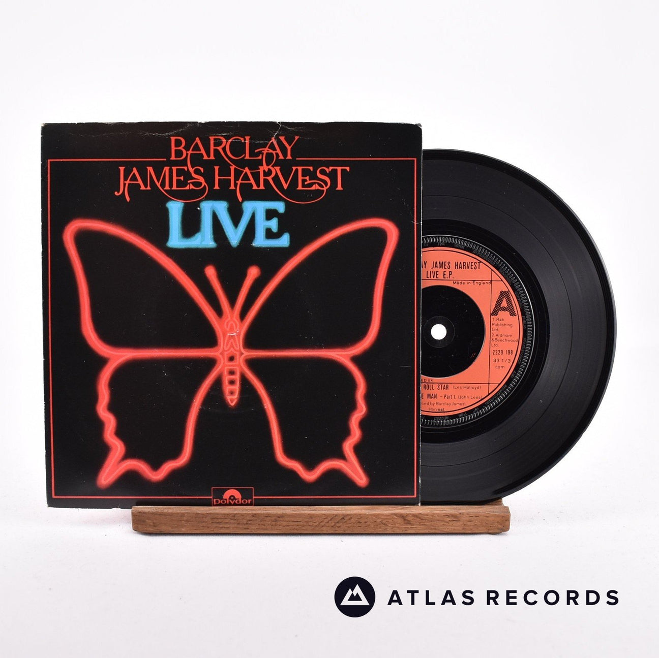 Barclay James Harvest Live EP 7" Vinyl Record - Front Cover & Record