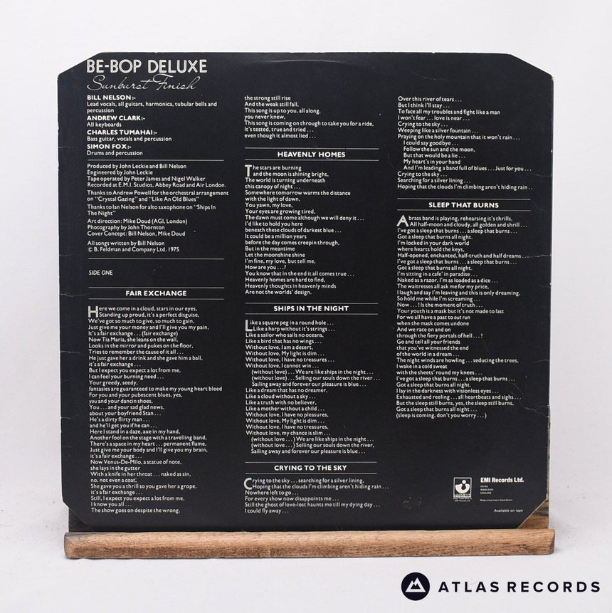 Be Bop Deluxe - Sunburst Finish - A-2 B-2 LP Vinyl Record - VG+/EX