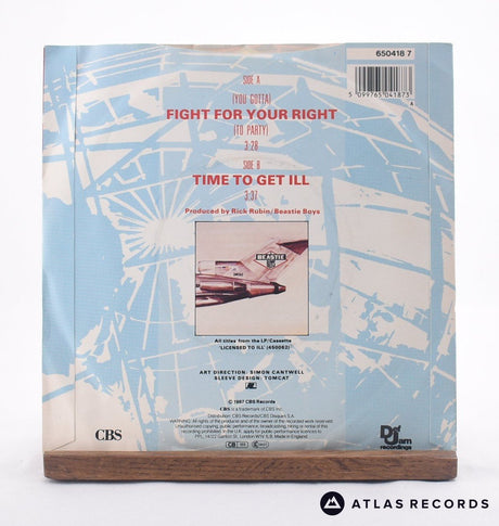 Beastie Boys - Fight For Your Right - 7" Vinyl Record - EX/EX