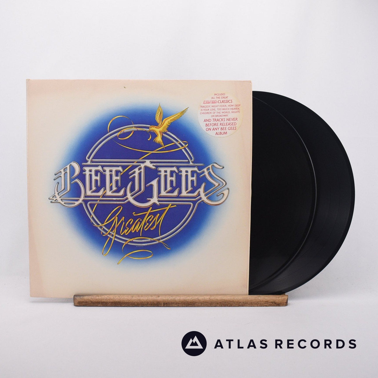 Bee Gees Greatest 2 x LP Vinyl Record - Front Cover & Record
