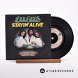 Bee Gees Stayin' Alive 7" Vinyl Record - Front Cover & Record