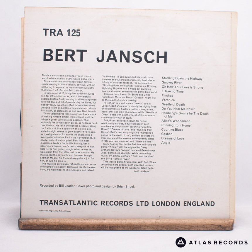 Bert Jansch - Bert Jansch - A B LP Vinyl Record - VG+/EX