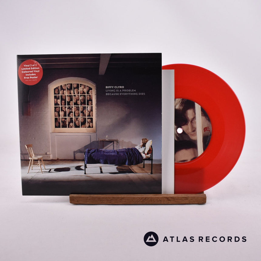 Biffy Clyro Living Is A Problem Because Everything Dies 7" Vinyl Record - Front Cover & Record