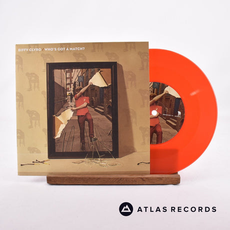 Biffy Clyro Who's Got A Match? 7" Vinyl Record - Front Cover & Record