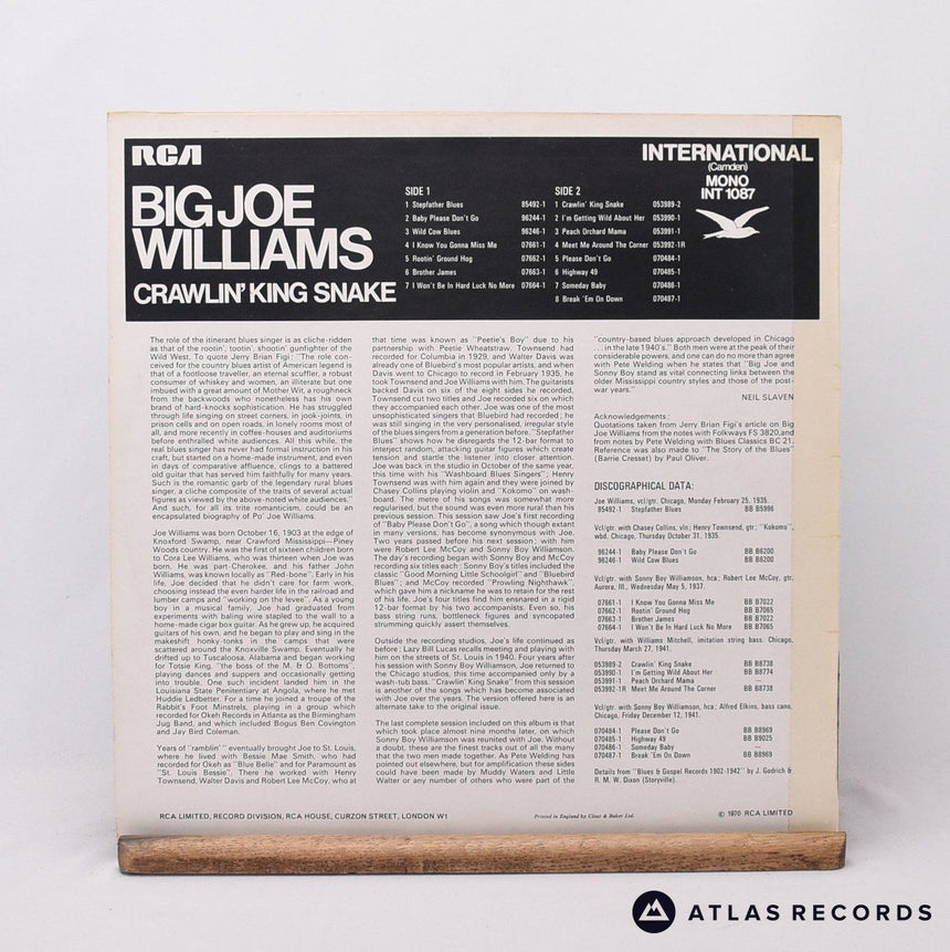 Big Joe Williams - Crawlin' King Snake - LP Vinyl Record - EX/VG
