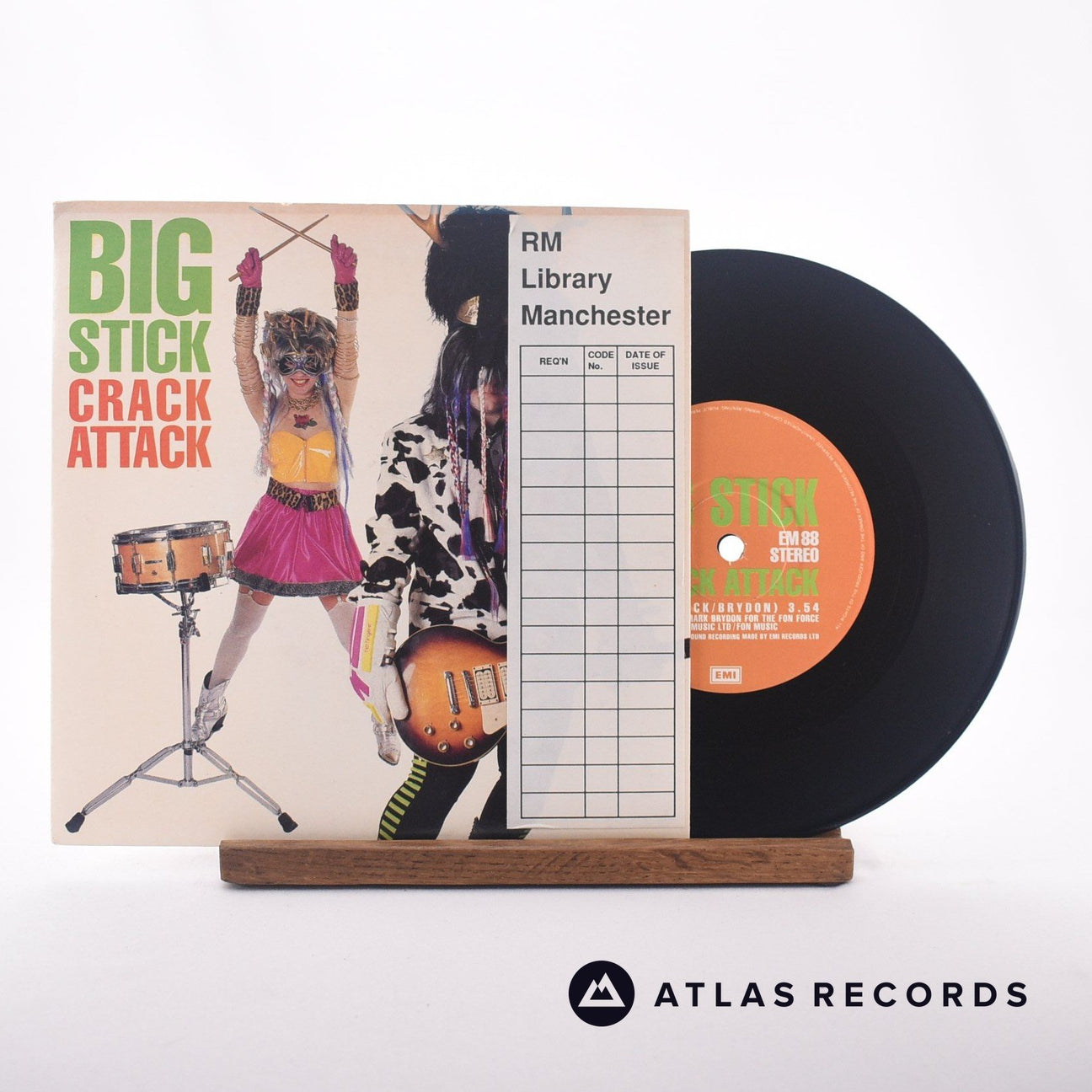 Big Stick Crack Attack 7" Vinyl Record - Front Cover & Record