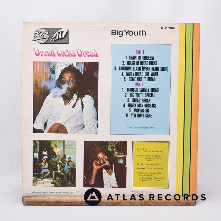 Big Youth - Dread Locks Dread - Repress LP Vinyl Record - EX/VG+