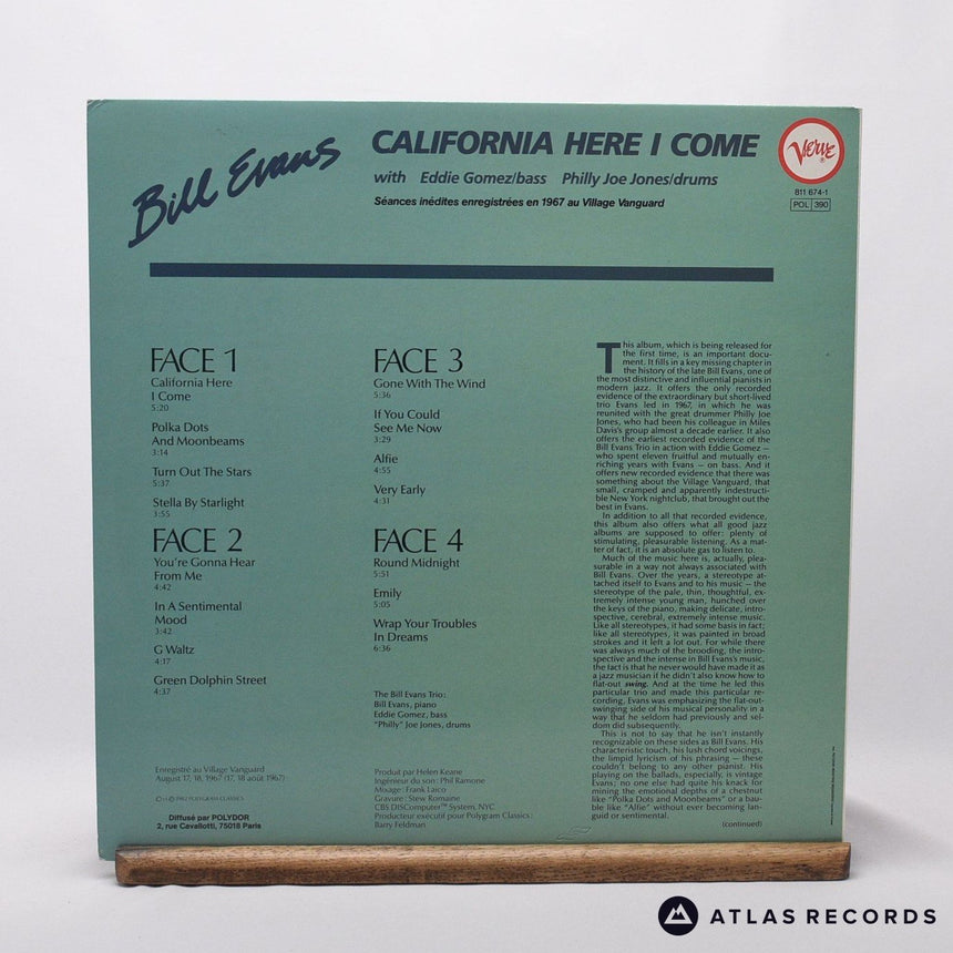 Bill Evans - California Here I Come - Double LP Vinyl Record - EX/EX