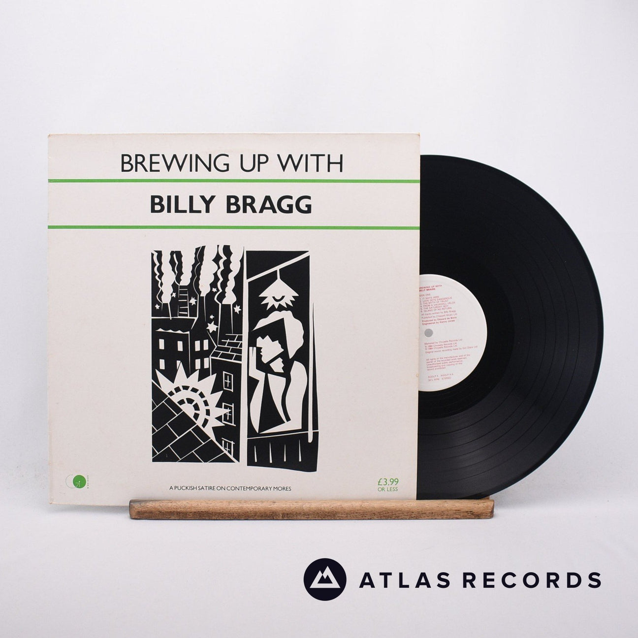 Billy Bragg Brewing Up With Billy Bragg LP Vinyl Record - Front Cover & Record