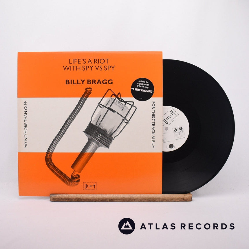 Billy Bragg Life's A Riot With Spy Vs Spy 12" Vinyl Record - Front Cover & Record
