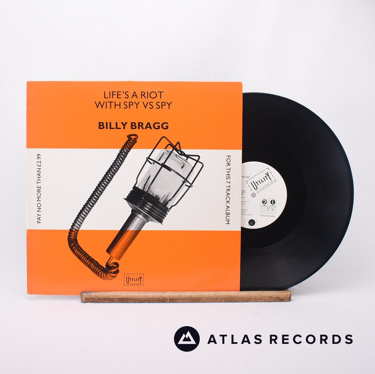Billy Bragg Life's A Riot With Spy Vs Spy 12" Vinyl Record - Front Cover & Record