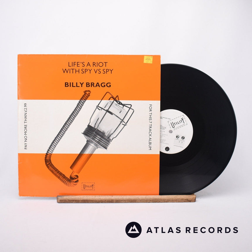 Billy Bragg Life's A Riot With Spy Vs Spy 12" Vinyl Record - Front Cover & Record