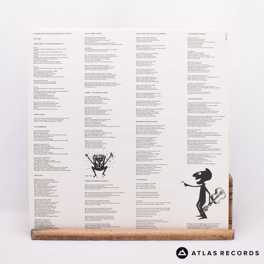 Billy Bragg - Talking With The Taxman About Poetry - LP Vinyl Record - EX/EX