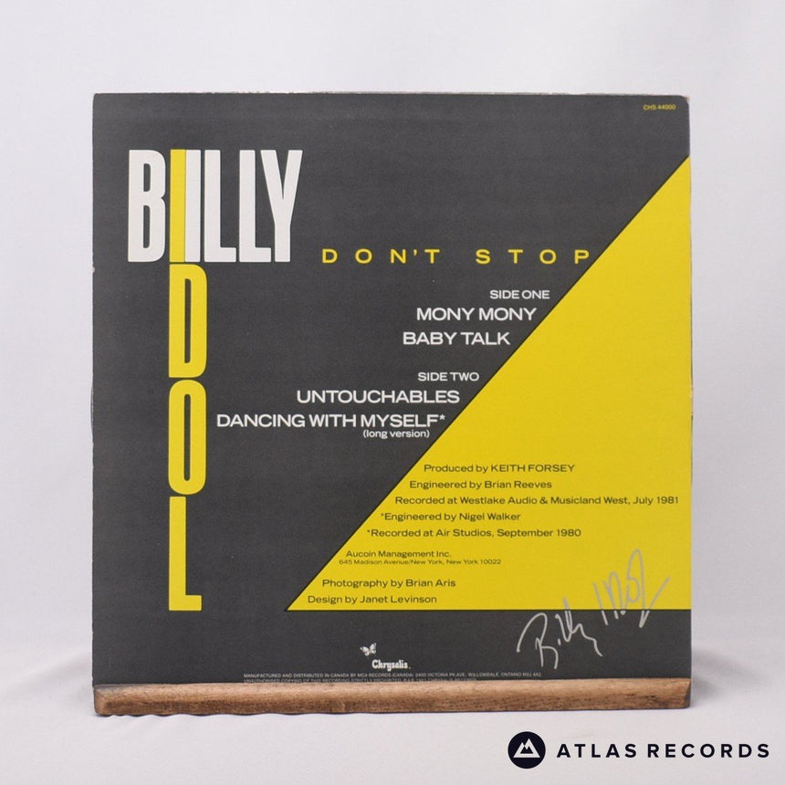 Billy Idol - Don't Stop - 12" Vinyl Record - VG+/EX
