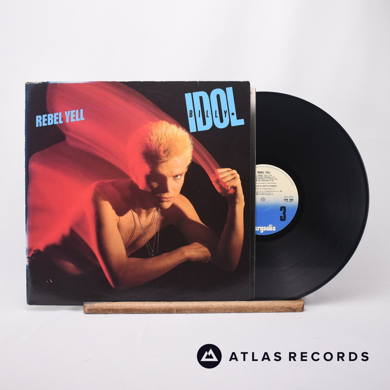 Billy Idol Rebel Yell LP Vinyl Record - Front Cover & Record