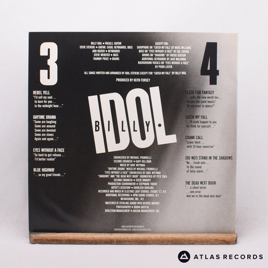 Billy Idol - Rebel Yell - LP Vinyl Record - EX/EX