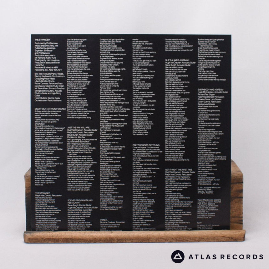 Billy Joel - The Stranger - Lyric Sheet A2 B-3 LP Vinyl Record - VG+/EX