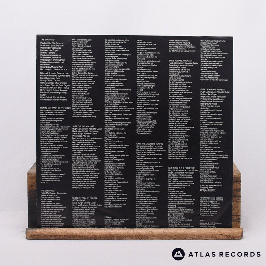 Billy Joel - The Stranger - Lyric Sheet LP Vinyl Record - EX/EX