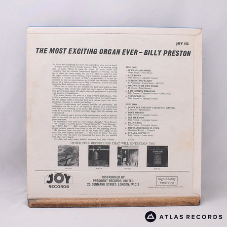Billy Preston - The Most Exciting Organ Ever - Reissue LP Vinyl Record - VG+/VG+