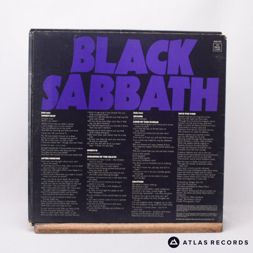 Black Sabbath - Master Of Reality - 1Y//1 2Y//1 LP Vinyl Record - VG/VG+