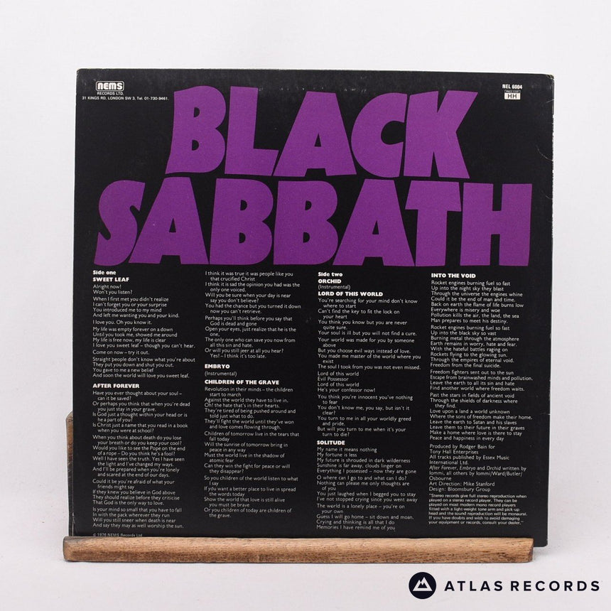Black Sabbath - Master Of Reality - Reissue LP Vinyl Record - VG+/EX