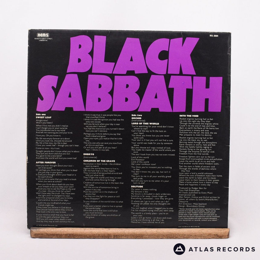 Black Sabbath - Master Of Reality - Reissue A1 B1 LP Vinyl Record - VG+/VG+