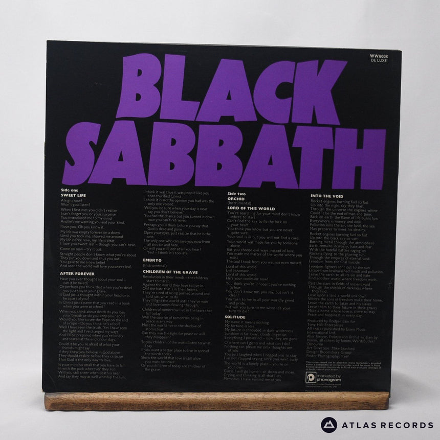 Black Sabbath - Master Of Reality - Poster 1Y//2 2Y//1 LP Vinyl Record - EX/VG+