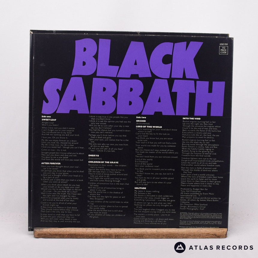 Black Sabbath - Master Of Reality - 1Y//1 2Y//1 LP Vinyl Record - VG+/EX