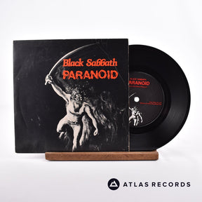 Black Sabbath Paranoid 7" Vinyl Record - Front Cover & Record