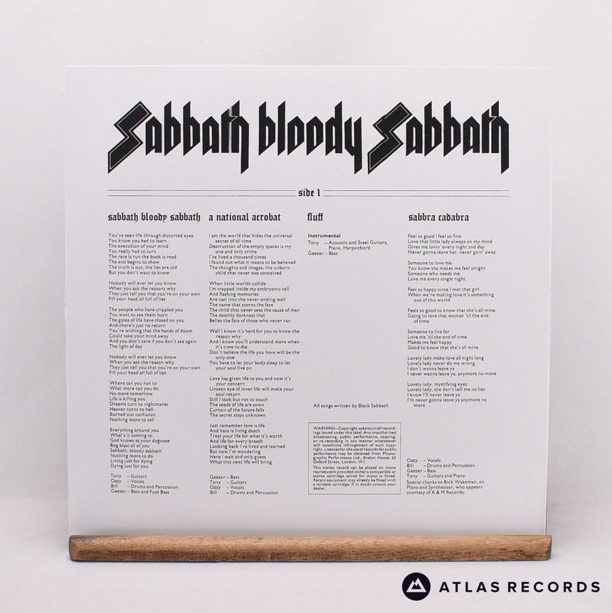 Black Sabbath - Sabbath Bloody Sabbath - LP Vinyl Record - EX/NM