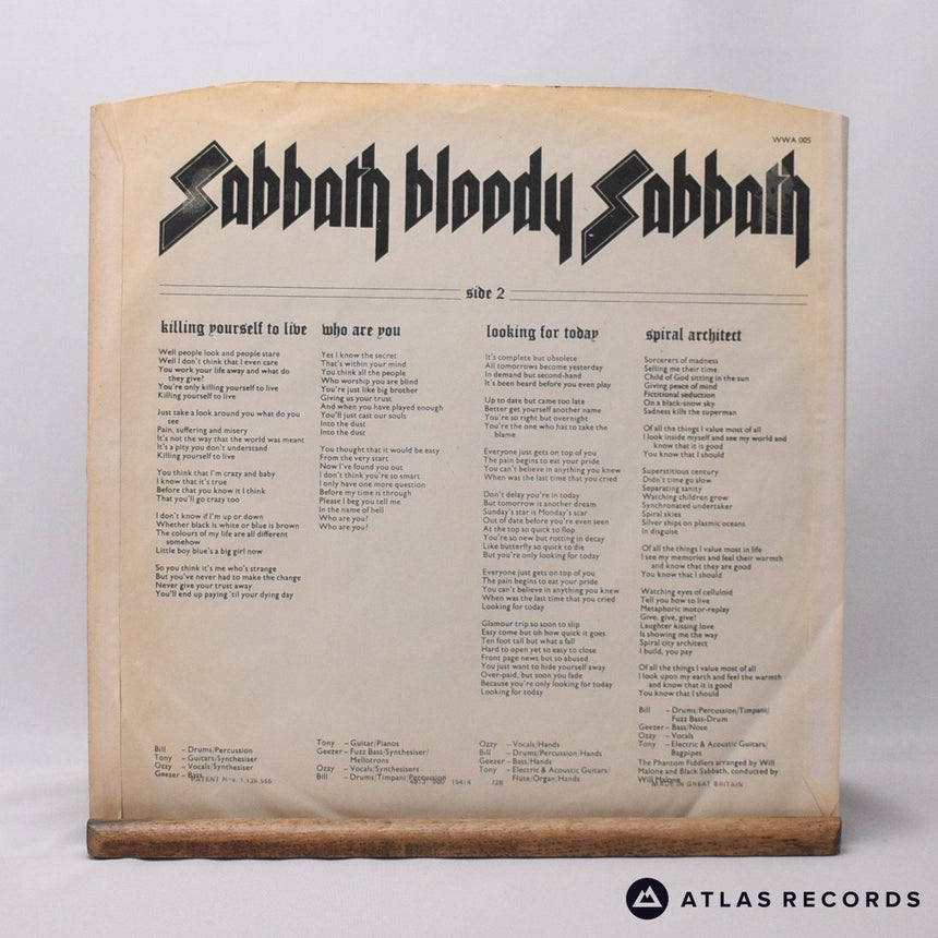 Black Sabbath - Sabbath Bloody Sabbath - 1Y//2 2Y//4 LP Vinyl Record - VG+/VG+
