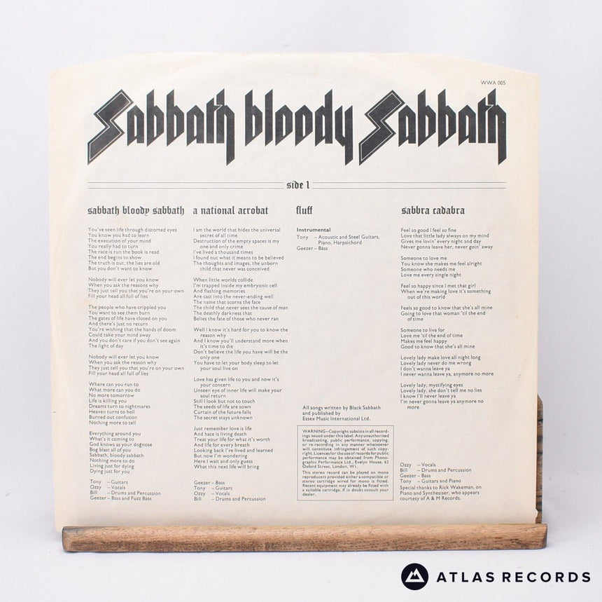 Black Sabbath - Sabbath Bloody Sabbath - Gatefold 1Y 2Y LP Vinyl Record - VG+/EX