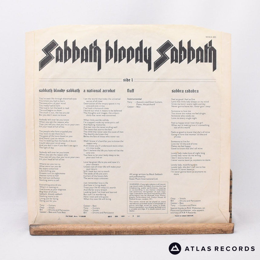 Black Sabbath - Sabbath Bloody Sabbath - 1Y//2 2Y*1 LP Vinyl Record - VG+/EX