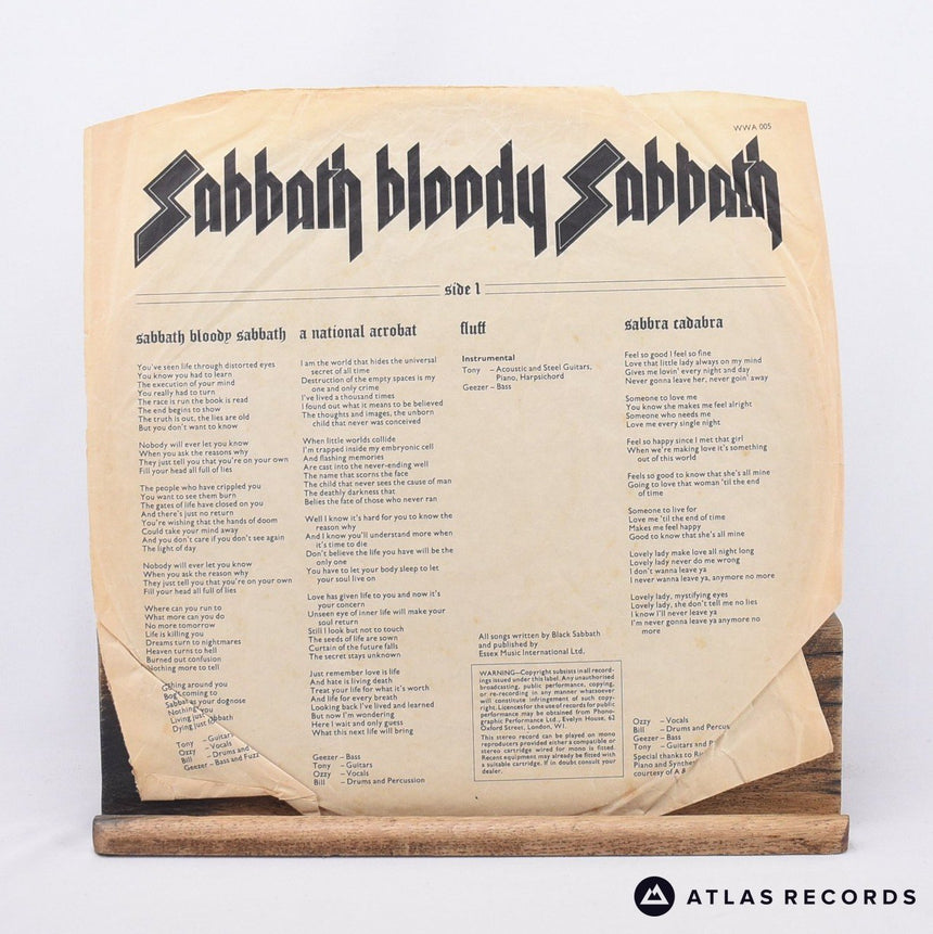 Black Sabbath - Sabbath Bloody Sabbath - 1Y//2 2Y//3 LP Vinyl Record - VG/VG+