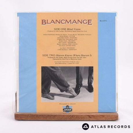 Blancmange - Blind Vision - Clear 7" Vinyl Record - EX/EX