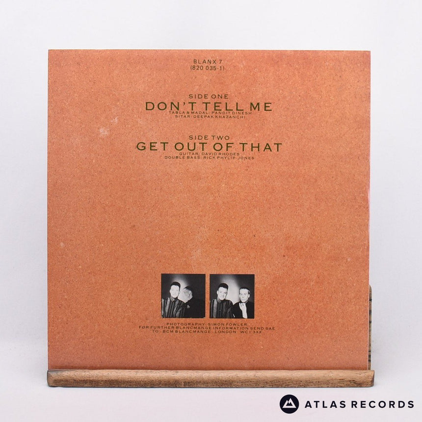 Blancmange - Don't Tell Me - 12" Vinyl Record - EX/EX