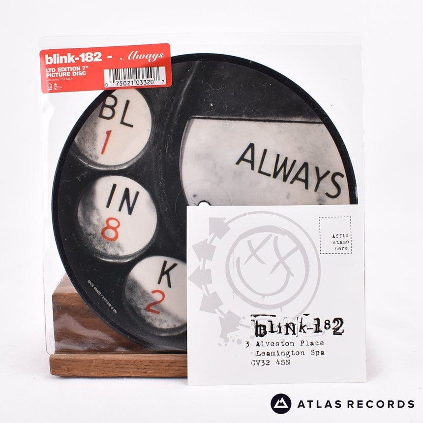 Blink-182 Always 7" Vinyl Record - Front Cover & Record