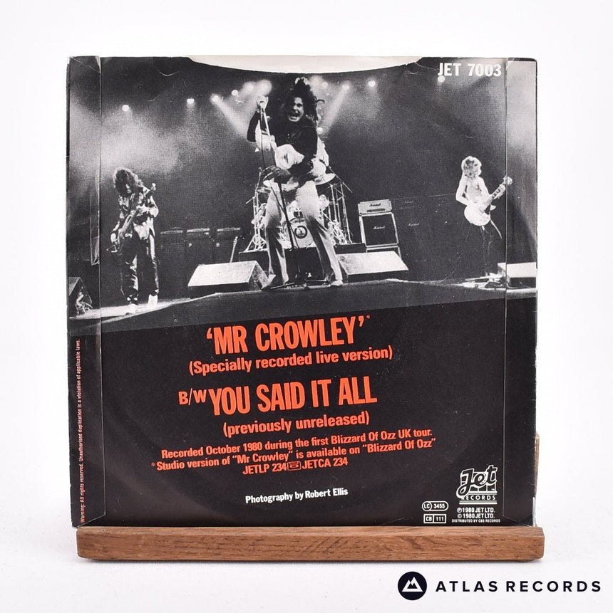 Blizzard Of Ozz - Mr Crowley - Promo 7" Vinyl Record - VG+/EX