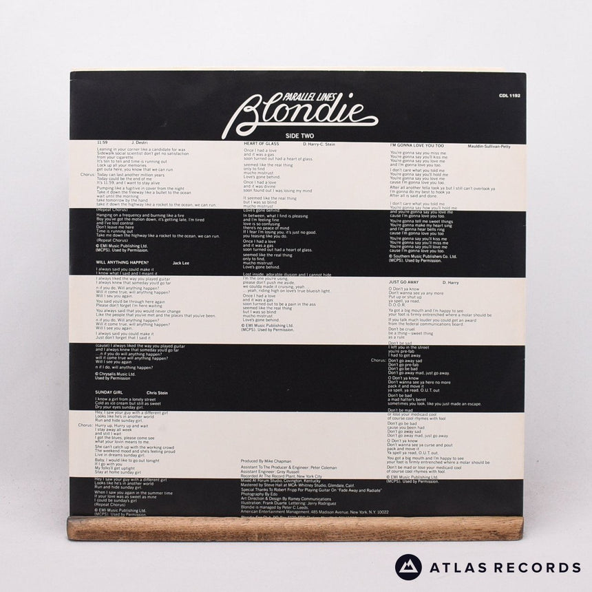 Blondie - Parallel Lines - First Uk Press LP Vinyl Record - EX/VG+