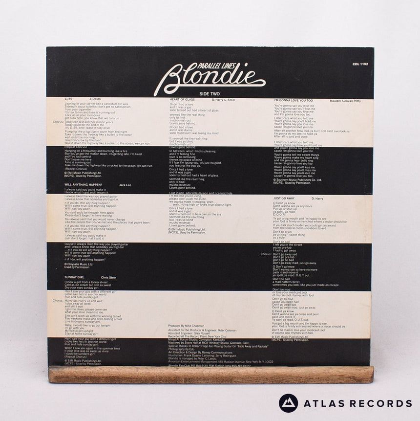 Blondie - Parallel Lines - First Uk Press LP Vinyl Record - VG+/VG+