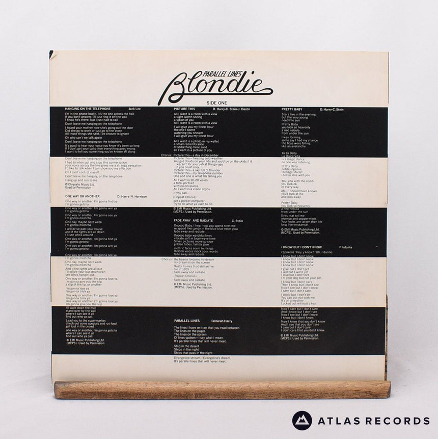 Blondie - Parallel Lines - First Uk Press LP Vinyl Record - EX/VG+