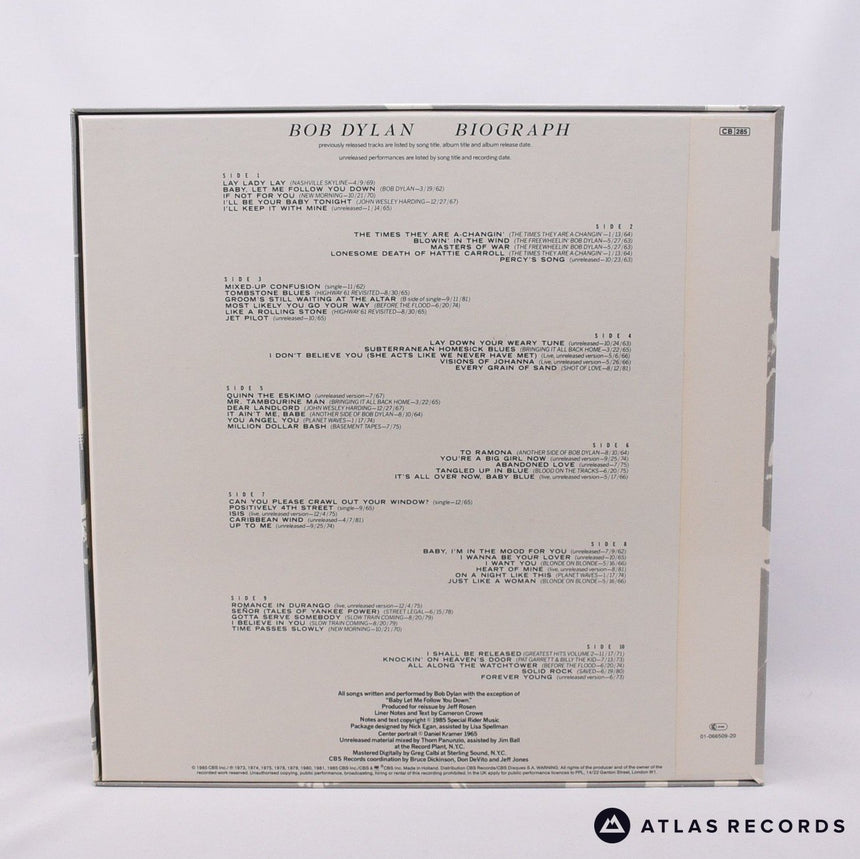 Bob Dylan - Biograph - Booklet Box SetBox Set Vinyl Record - EX/NM