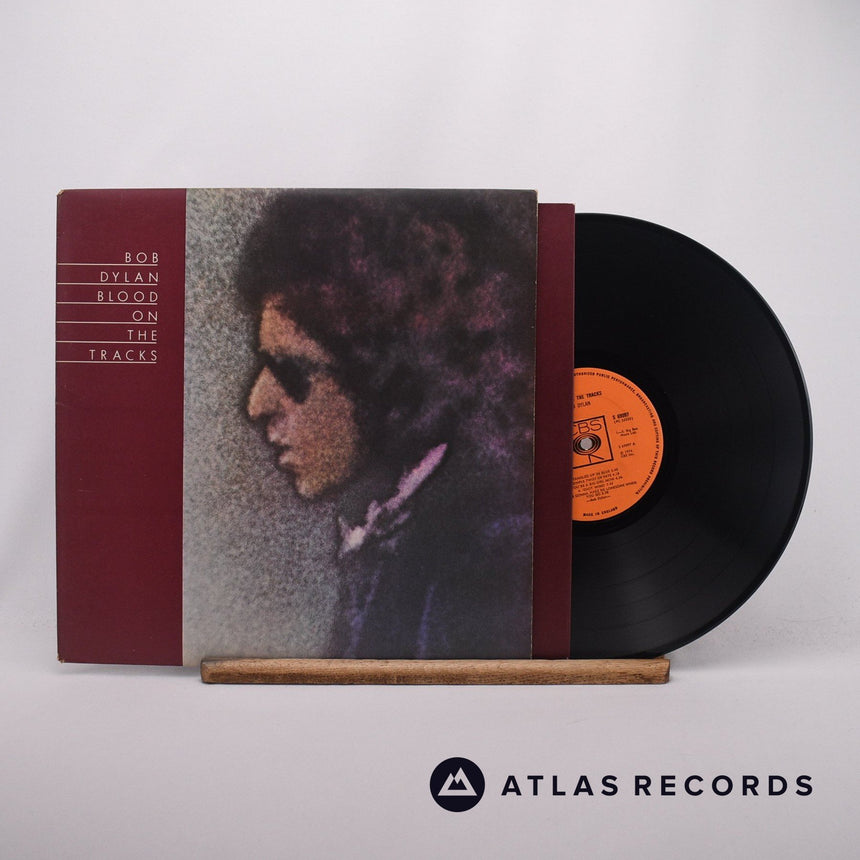 Bob Dylan Blood On The Tracks LP Vinyl Record - Front Cover & Record