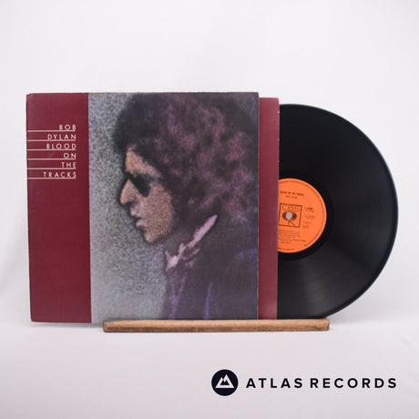 Bob Dylan Blood On The Tracks LP Vinyl Record - Front Cover & Record