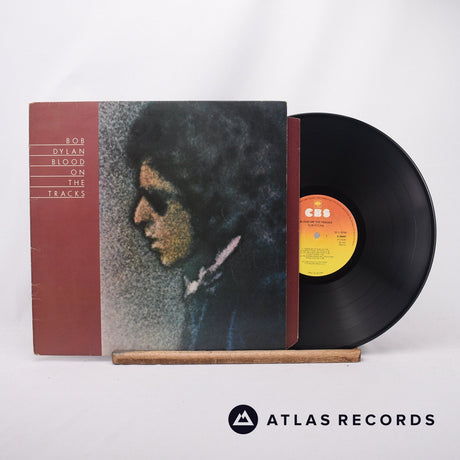 Bob Dylan Blood On The Tracks LP Vinyl Record - Front Cover & Record