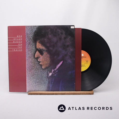 Bob Dylan Blood On The Tracks LP Vinyl Record - Front Cover & Record