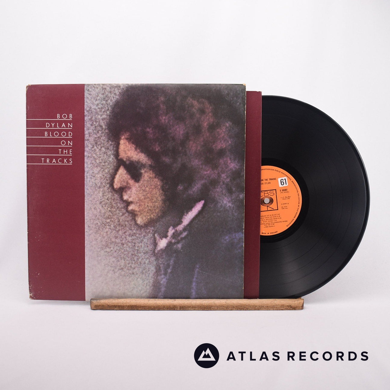 Bob Dylan Blood On The Tracks LP Vinyl Record - Front Cover & Record