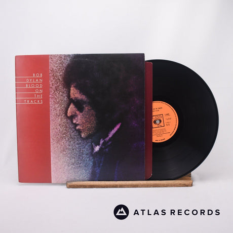 Bob Dylan Blood On The Tracks LP Vinyl Record - Front Cover & Record