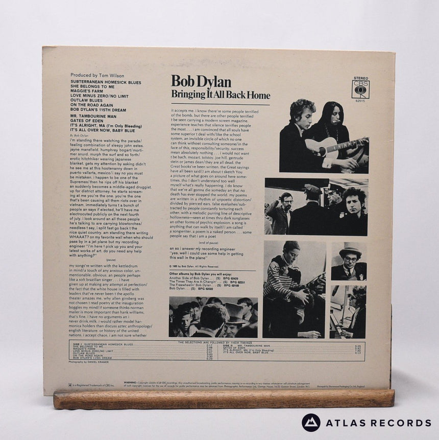 Bob Dylan - Bringing It All Back Home - Repress A2 B2 LP Vinyl Record - VG+/EX